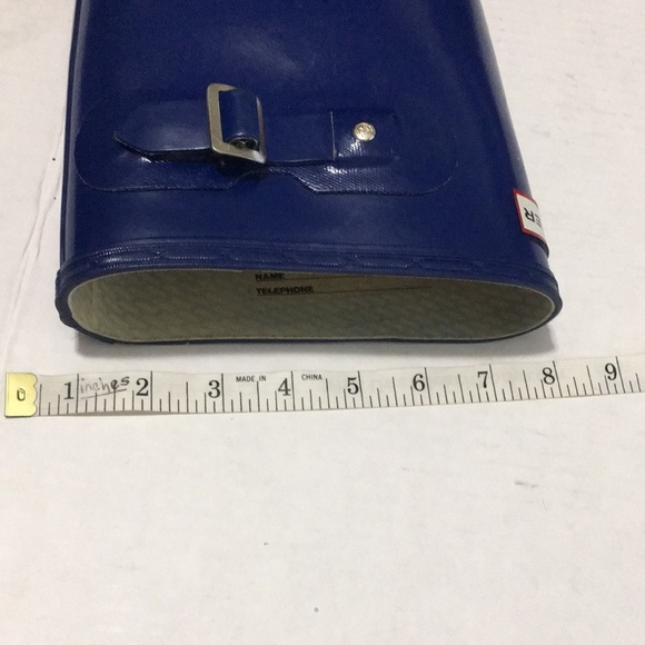 HUNTER Talk Pull On Blue Boots Size 8M - Picture 10 of 13